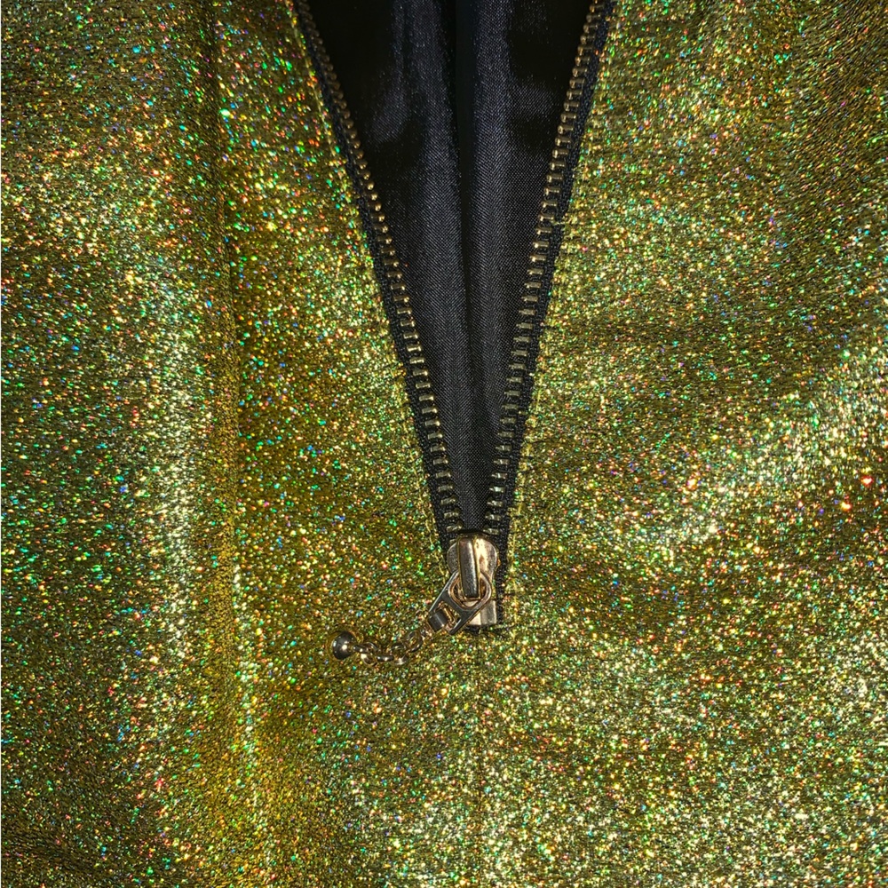 NWT kate spade Madison Ave Exclusive Acid Green Tinsel Coreen Cupcake Skirt RARE - Picture 6 of 13